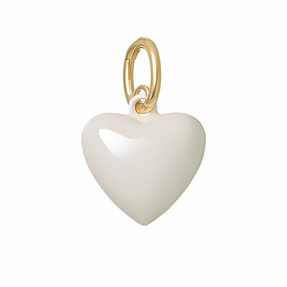 Roxanne Assoulin The Mini Puffy Heart Charms - Cream